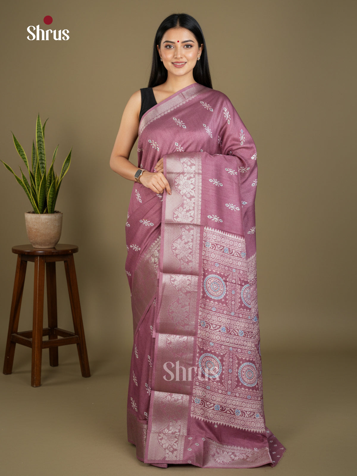 Semi Crepe Saree - EBS17043 - Shop on Shrus.com