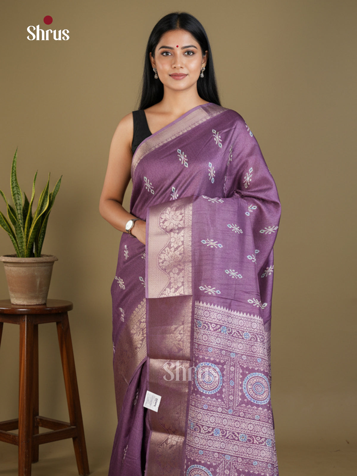 Semi Crepe Saree - EBS17046 - Shop on Shrus.com