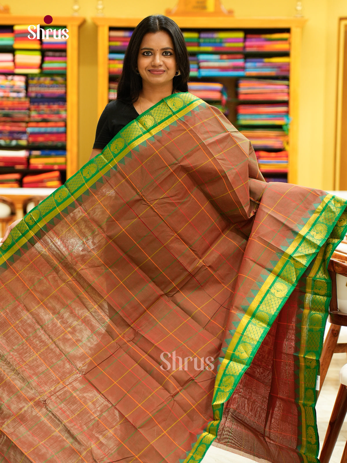 Chettinad Cotton-Without Blouse Saree - EBS18245