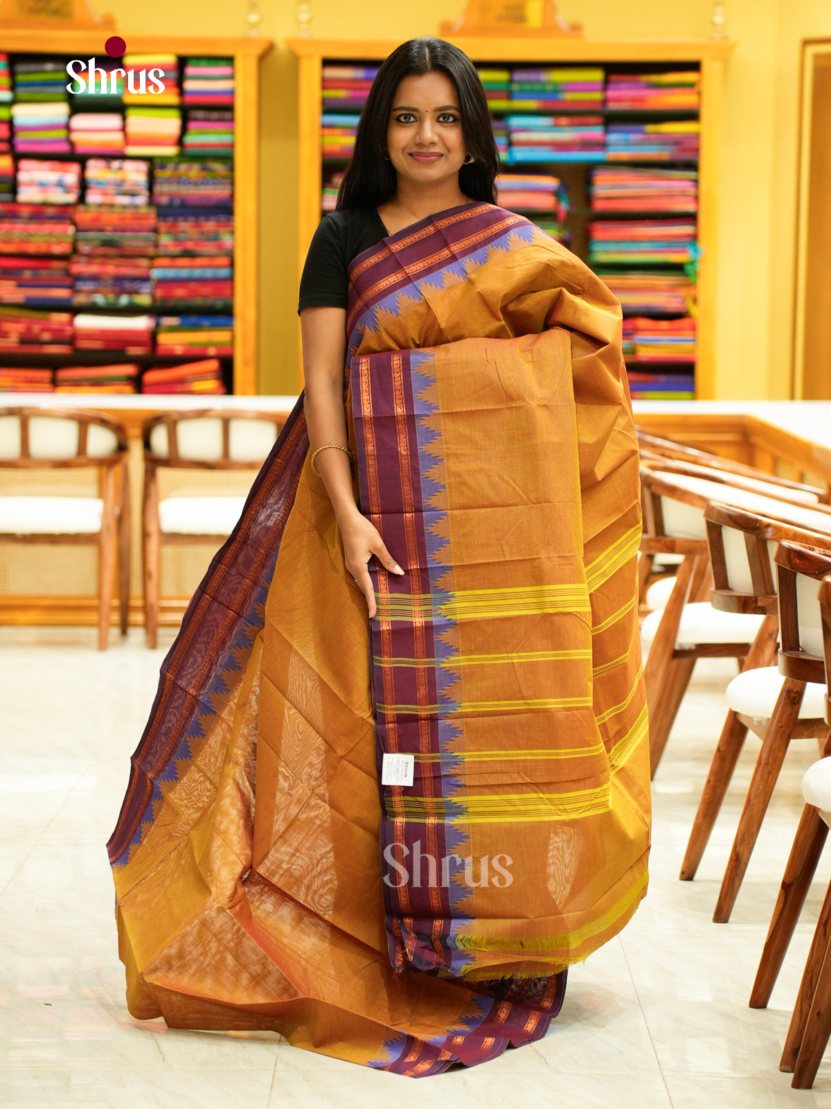 Chettinad Cotton-Without Blouse Saree - EBS18288