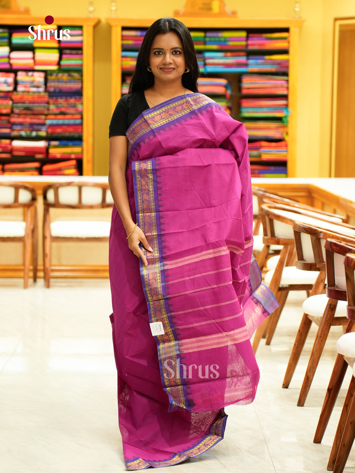 Chettinad Cotton-Without Blouse Saree - EBS18289