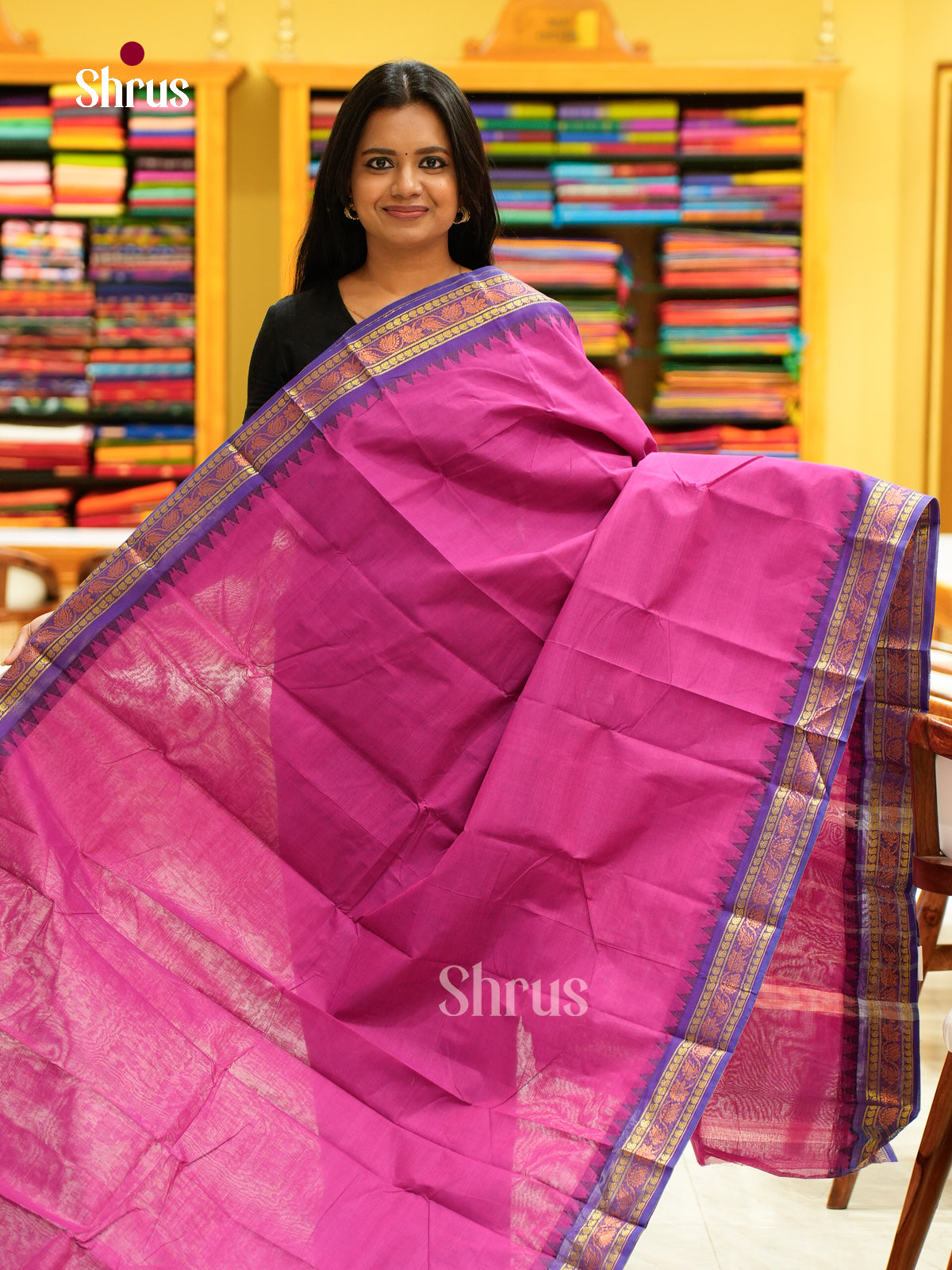 Chettinad Cotton-Without Blouse Saree - EBS18289