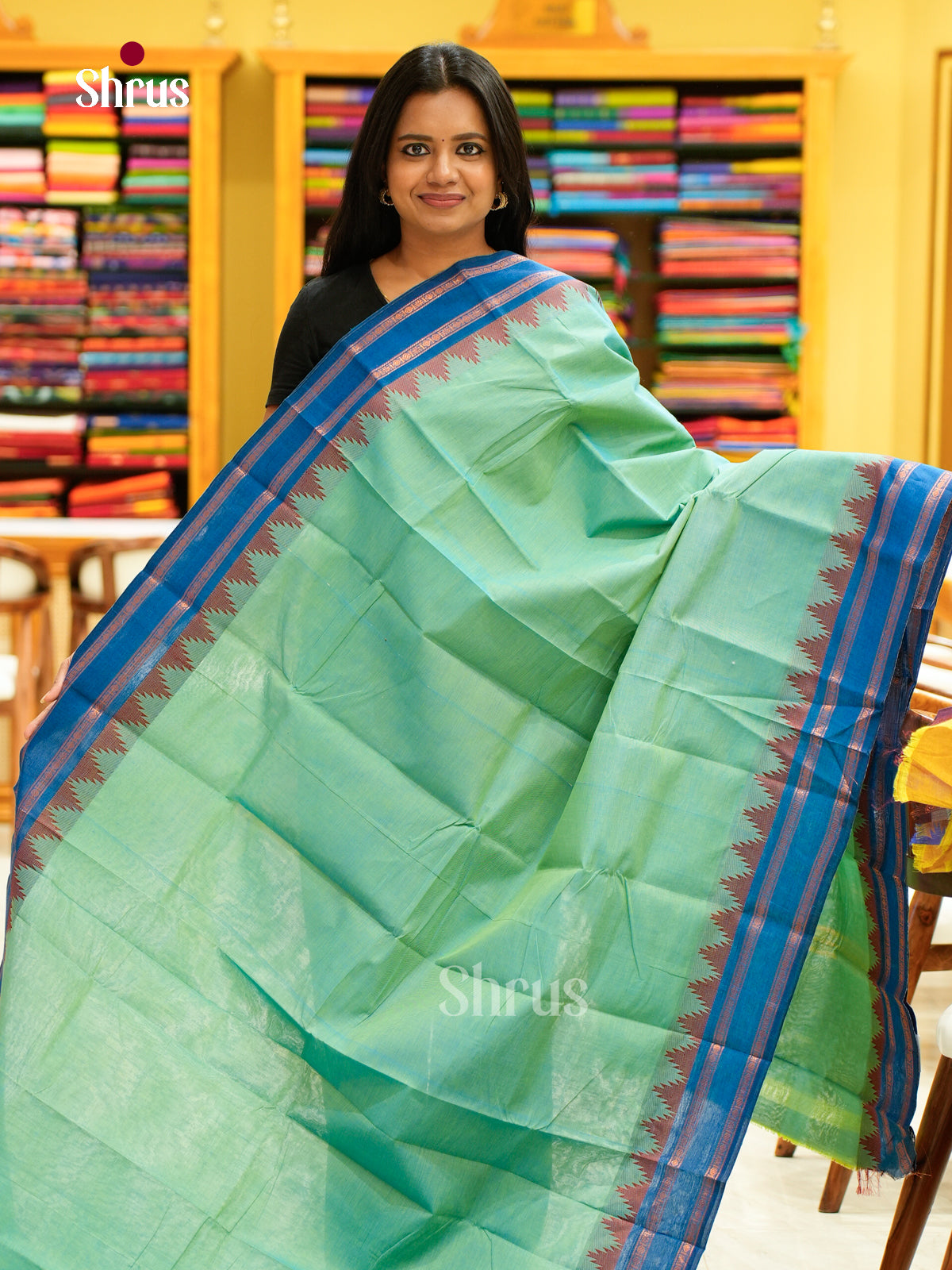 Chettinad Cotton-Without Blouse Saree - EBS18298