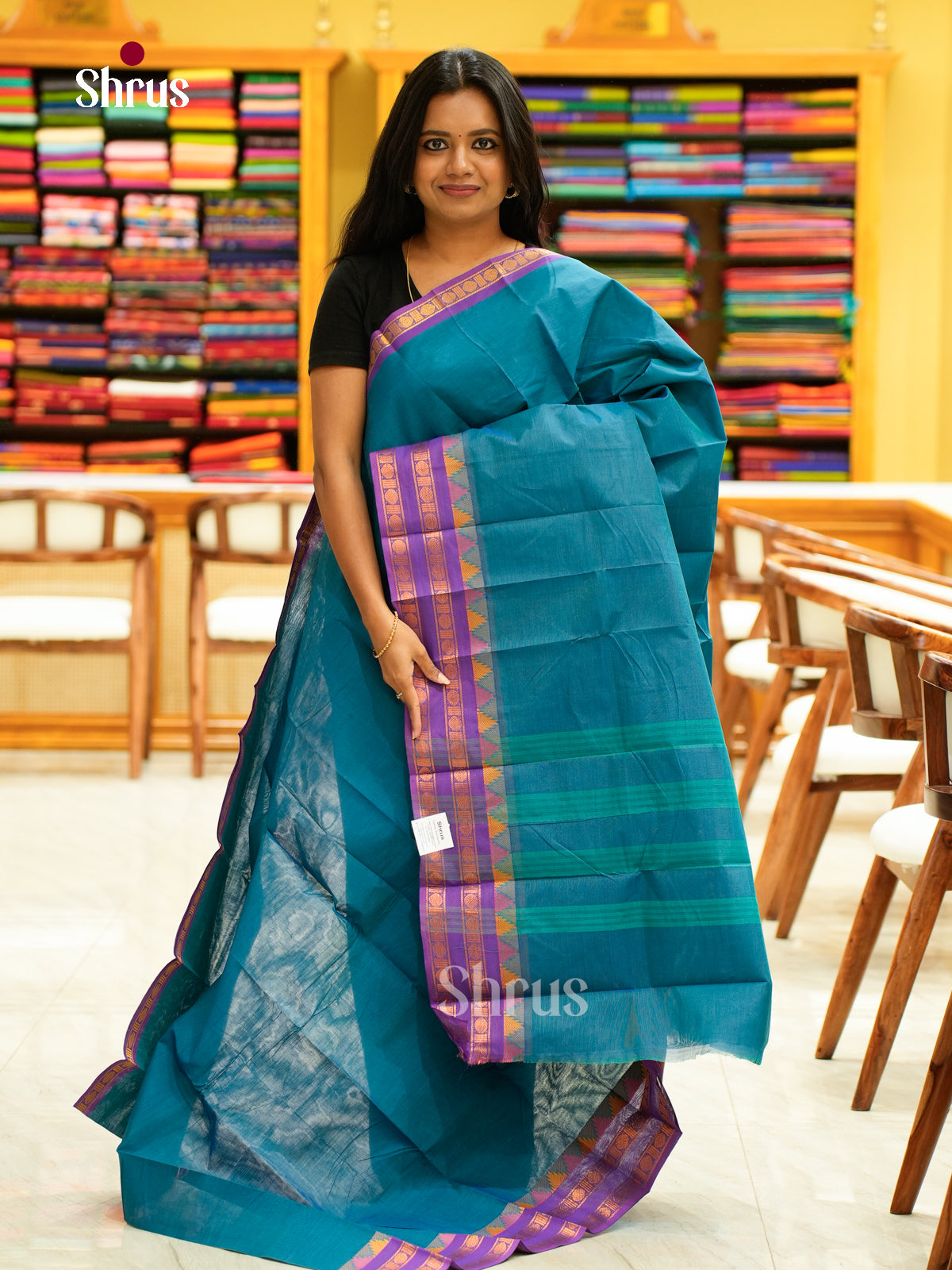 Chettinad Cotton-Without Blouse Saree - EBS18305