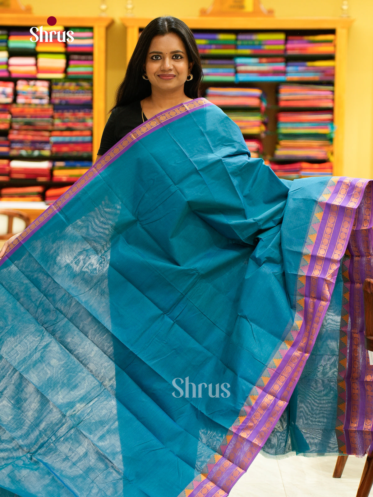 Chettinad Cotton-Without Blouse Saree - EBS18305