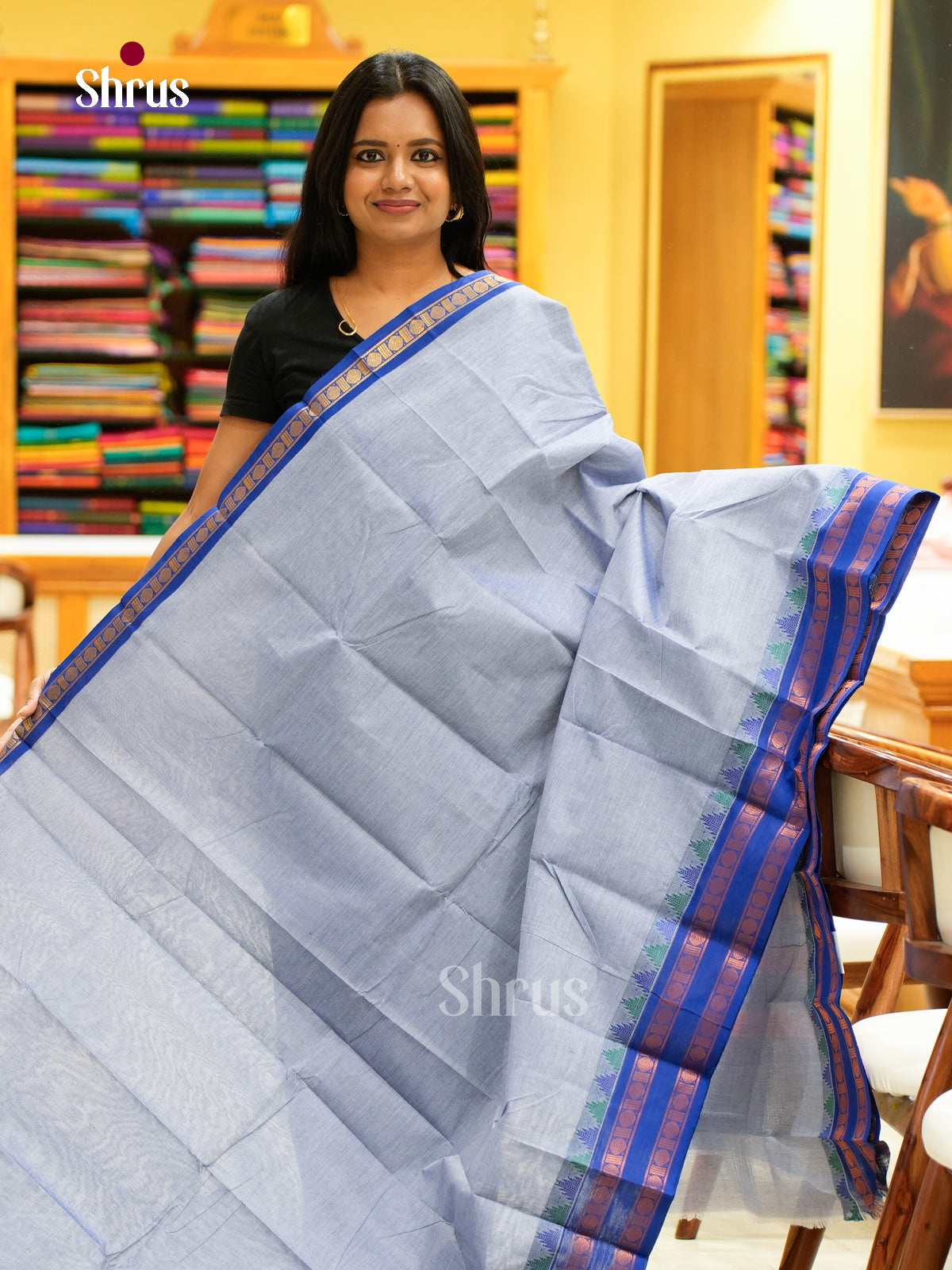 Chettinad Cotton-Without Blouse Saree - EBS18308