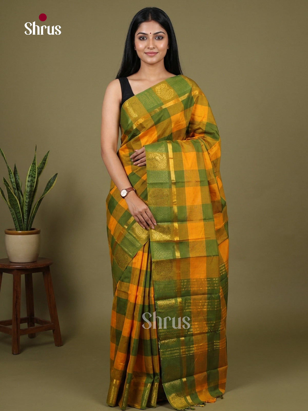 Chettinad Cotton-Without Blouse Saree - EBS18337