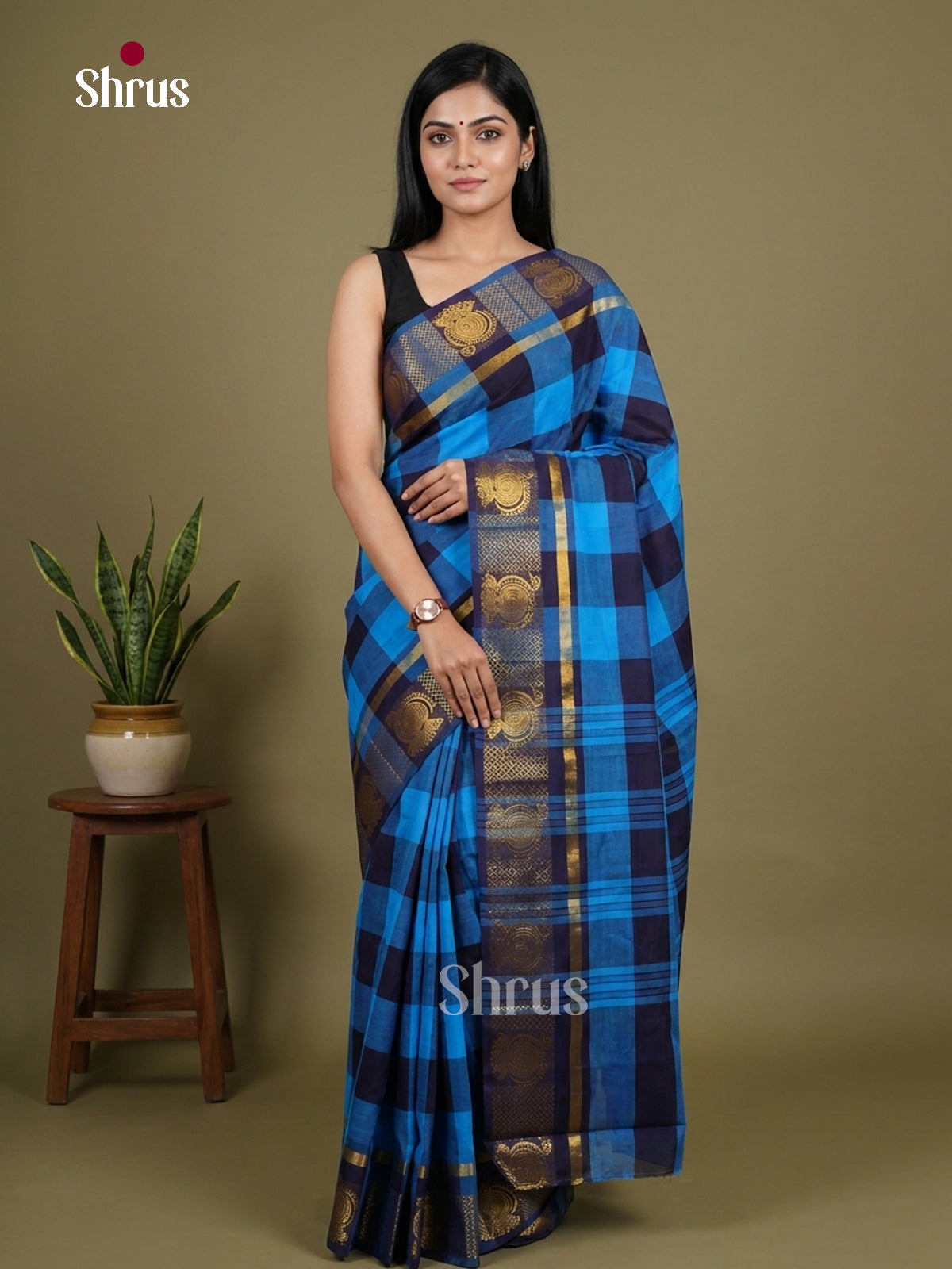 Chettinad Cotton-Without Blouse Saree - EBS18338