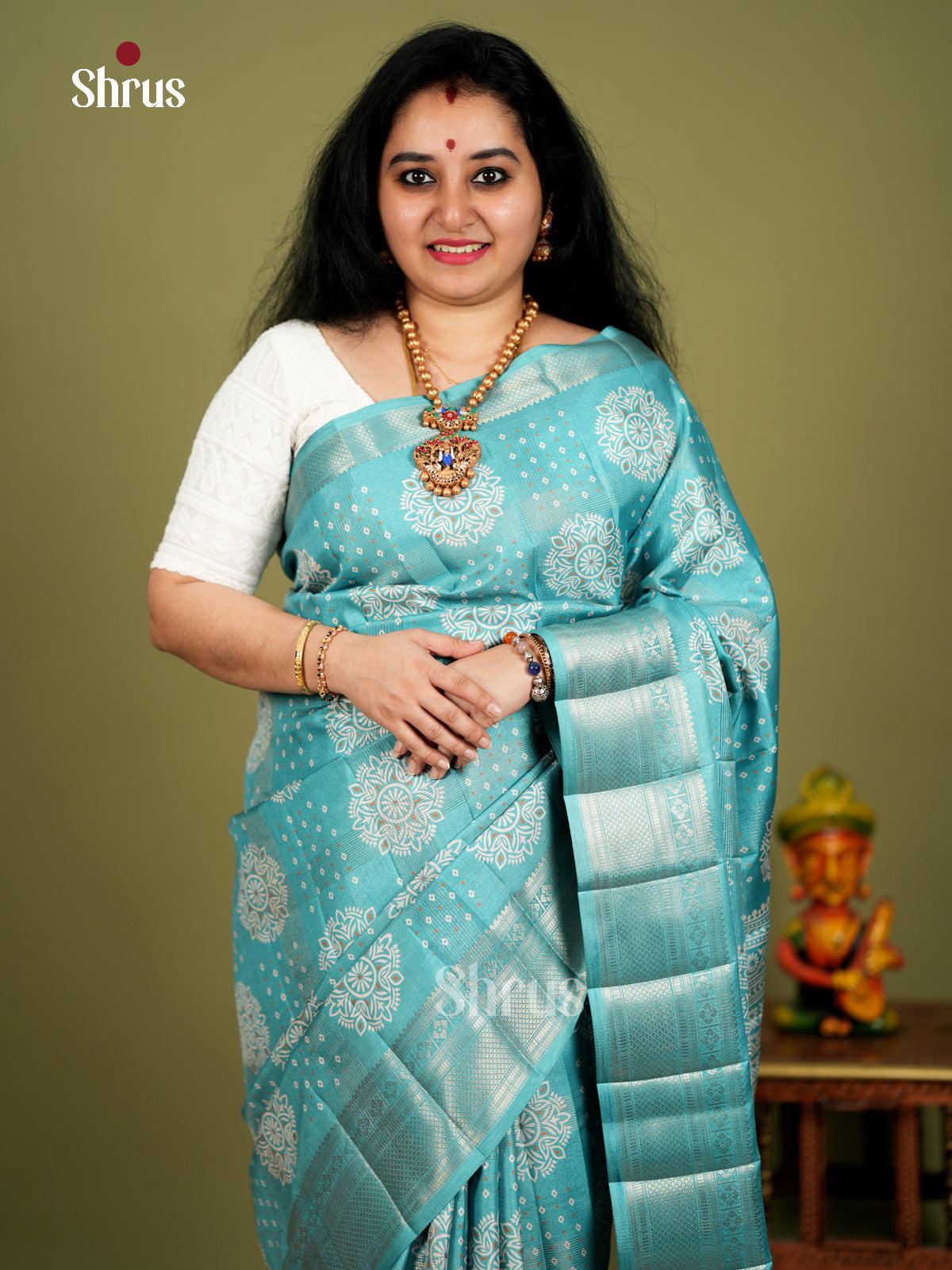 EBS18401 - Semi Crepe Saree - Shop on Shrus.com