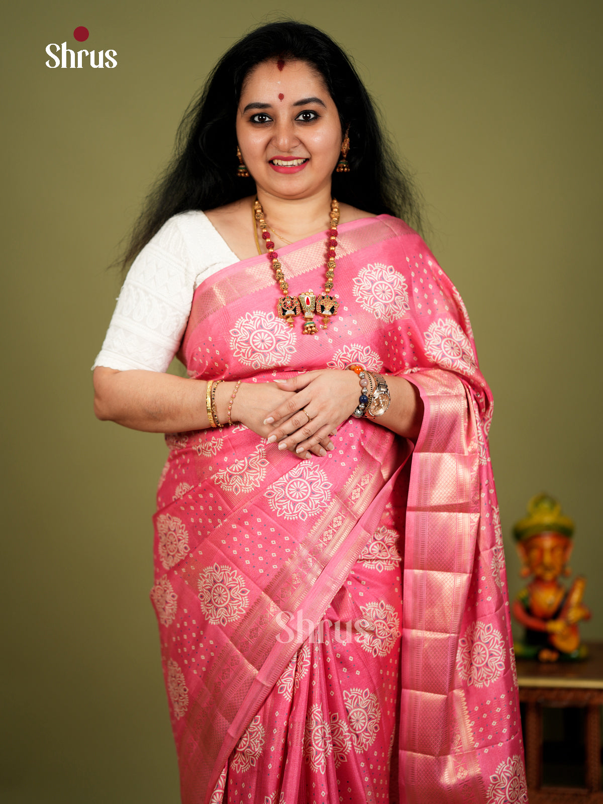 EBS18403 - Semi Crepe Saree - Shop on Shrus.com