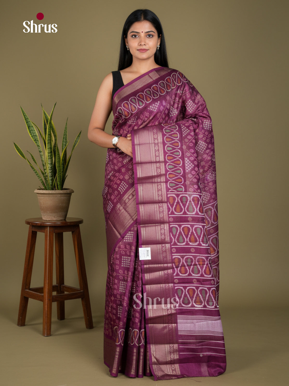 Semi Crepe Saree - EBS18404 - Shop on Shrus.com