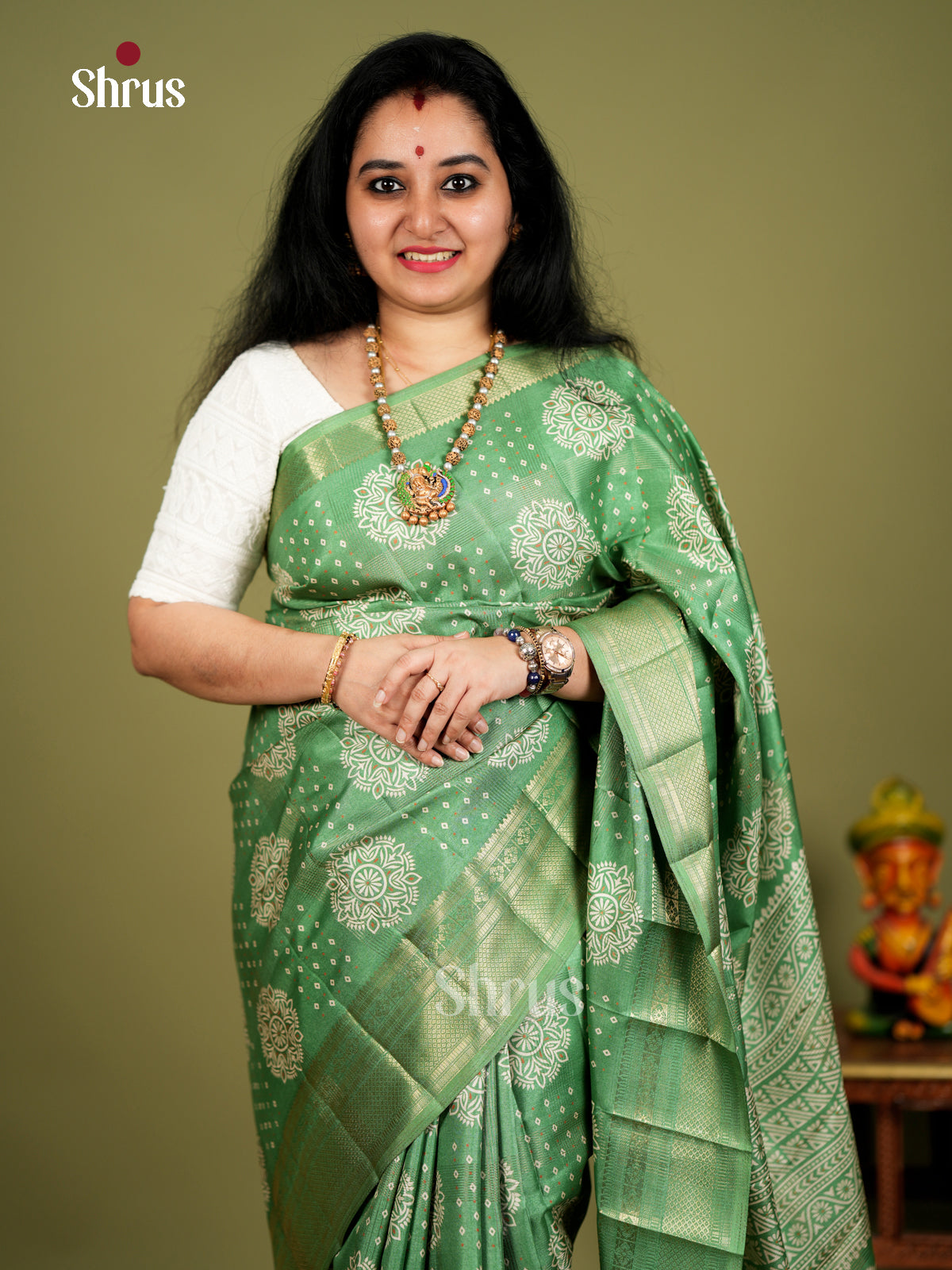 EBS18407 - Semi Crepe Saree - Shop on Shrus.com