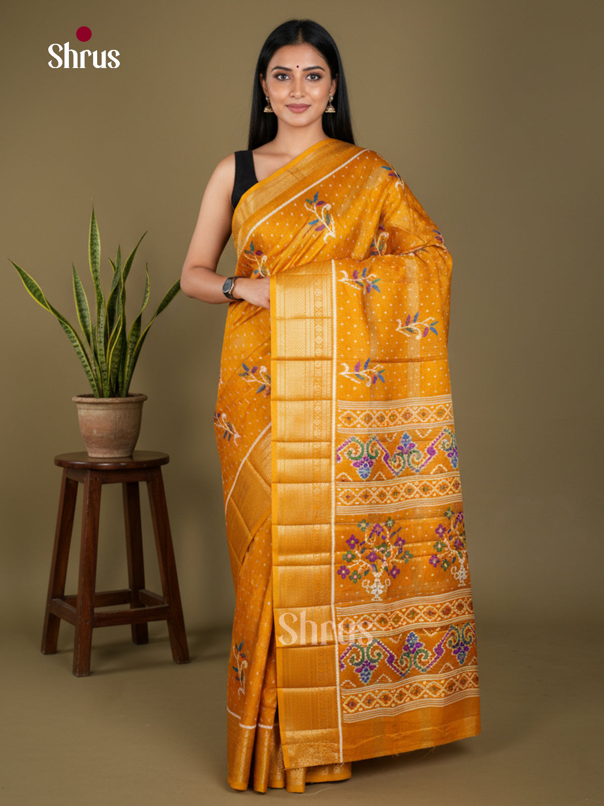Semi Crepe Saree - EBS18410 - Shop on Shrus.com