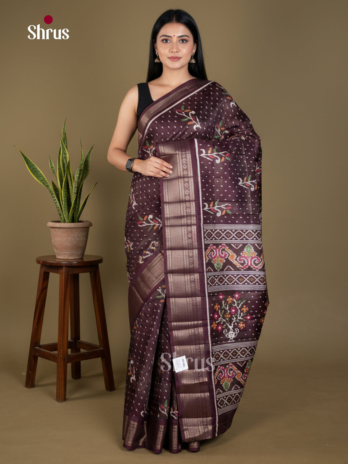 Semi Crepe Saree - EBS18411 - Shop on Shrus.com