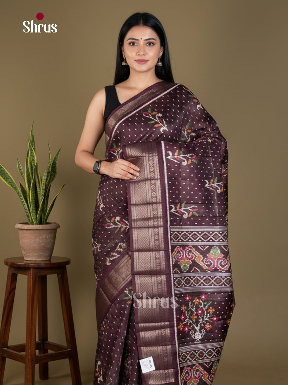 Semi Crepe Saree - EBS18411 - Shop on Shrus.com