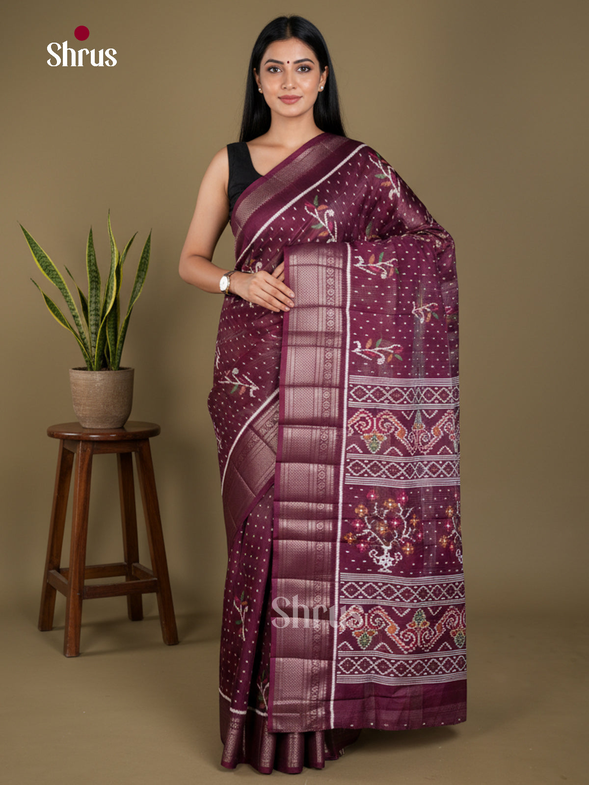 Semi Crepe Saree - EBS18412 - Shop on Shrus.com