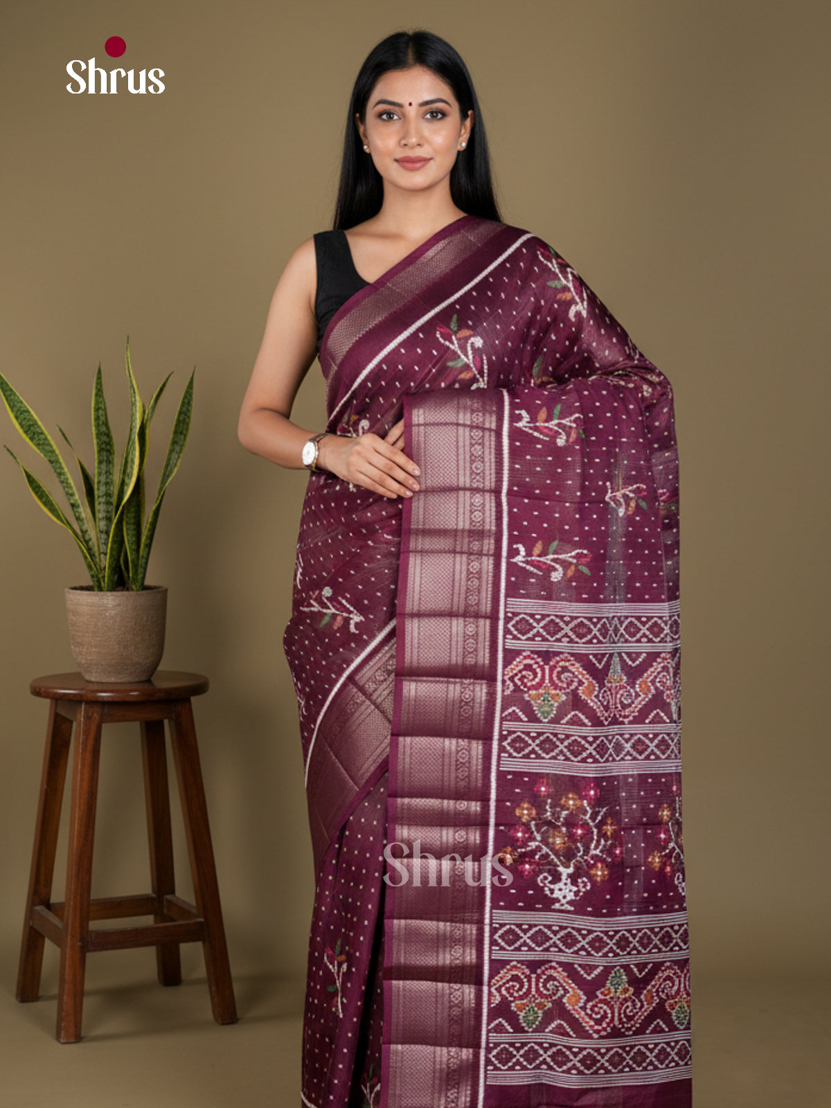 Semi Crepe Saree - EBS18412 - Shop on Shrus.com