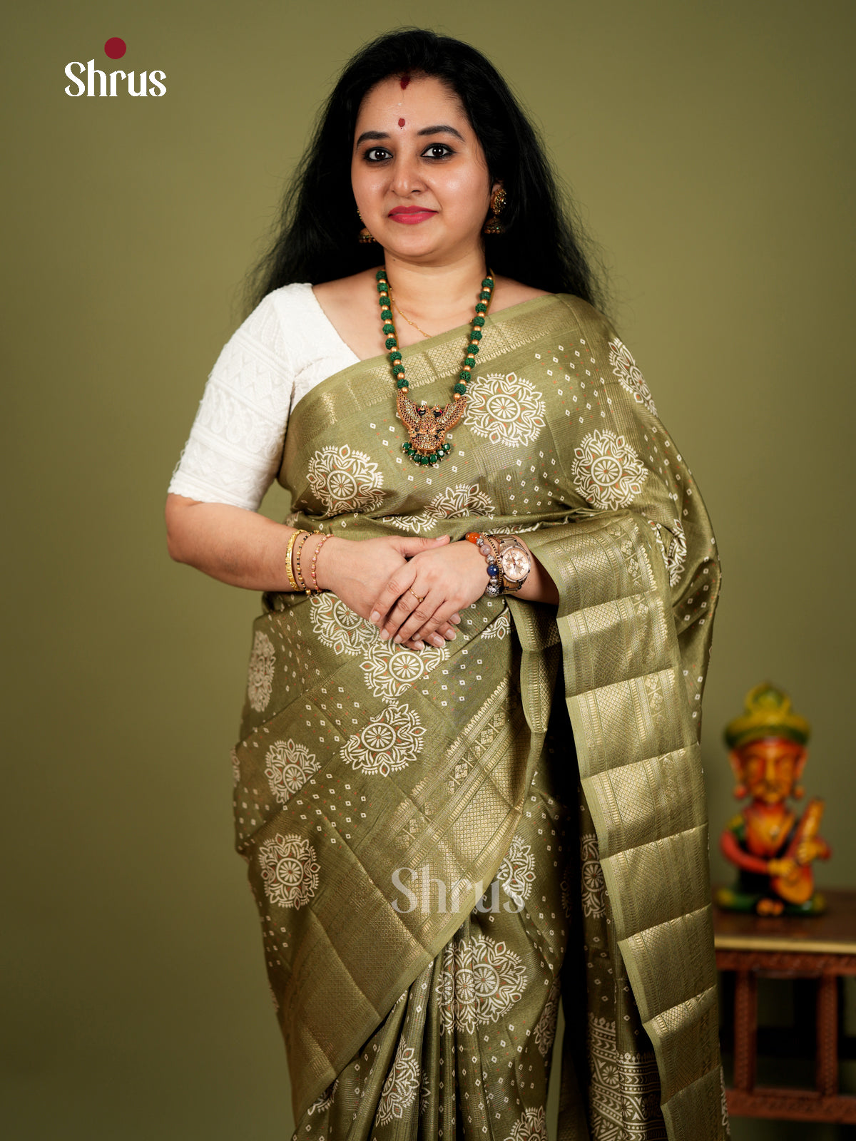 EBS18414 - Semi Crepe Saree - Shop on Shrus.com