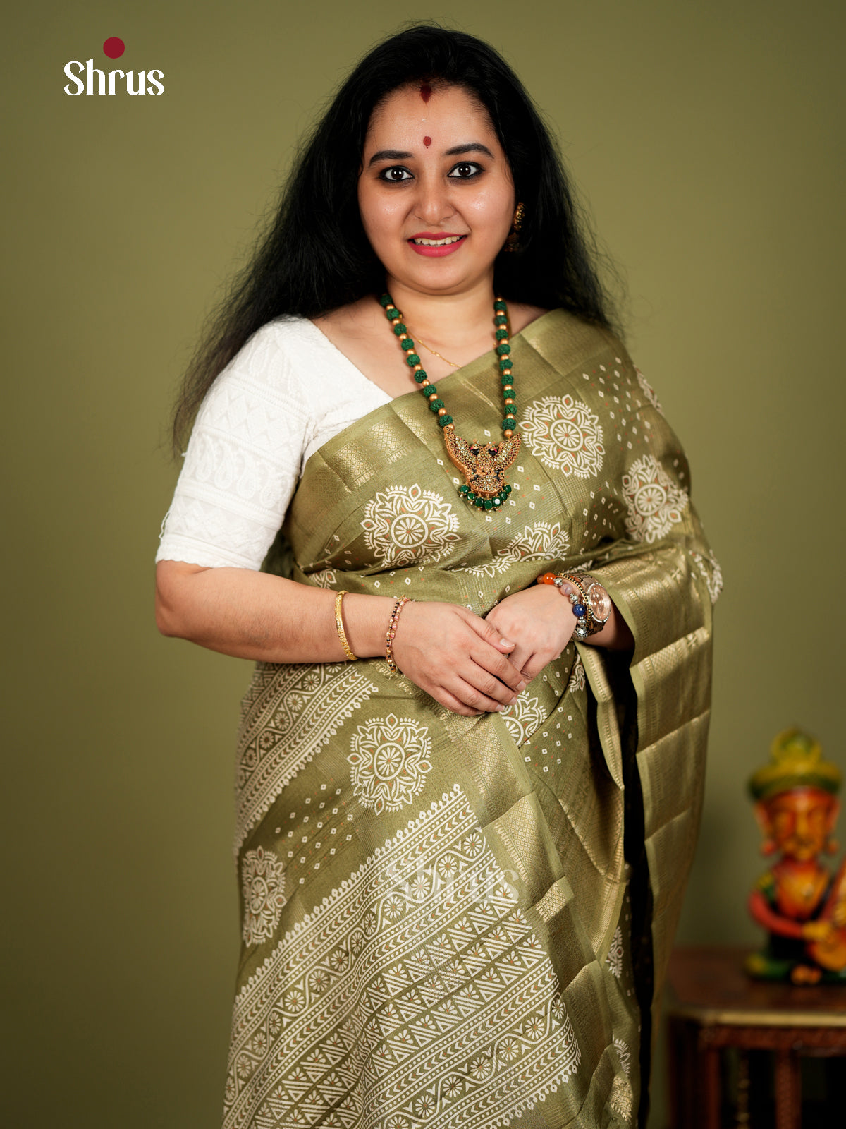 EBS18414 - Semi Crepe Saree - Shop on Shrus.com