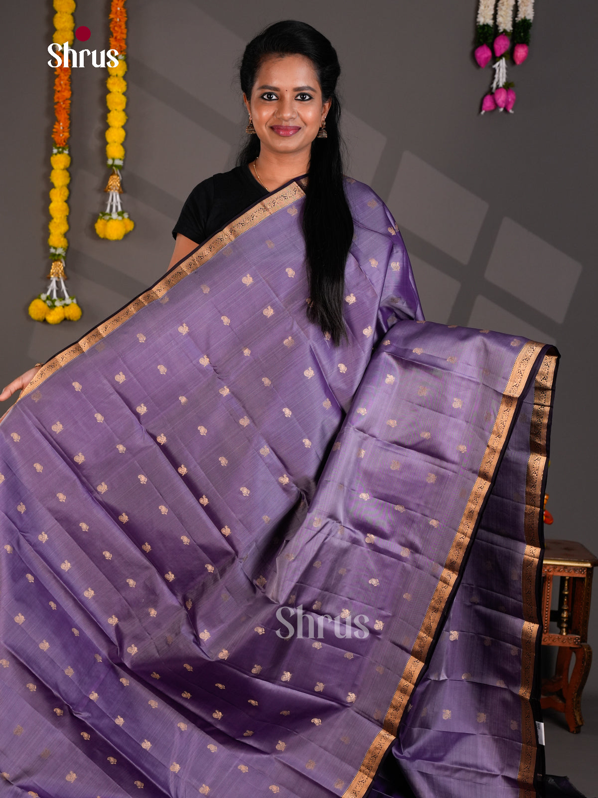 Kanchipuram silk Saree - EBS18428 - Shop on Shrus.com