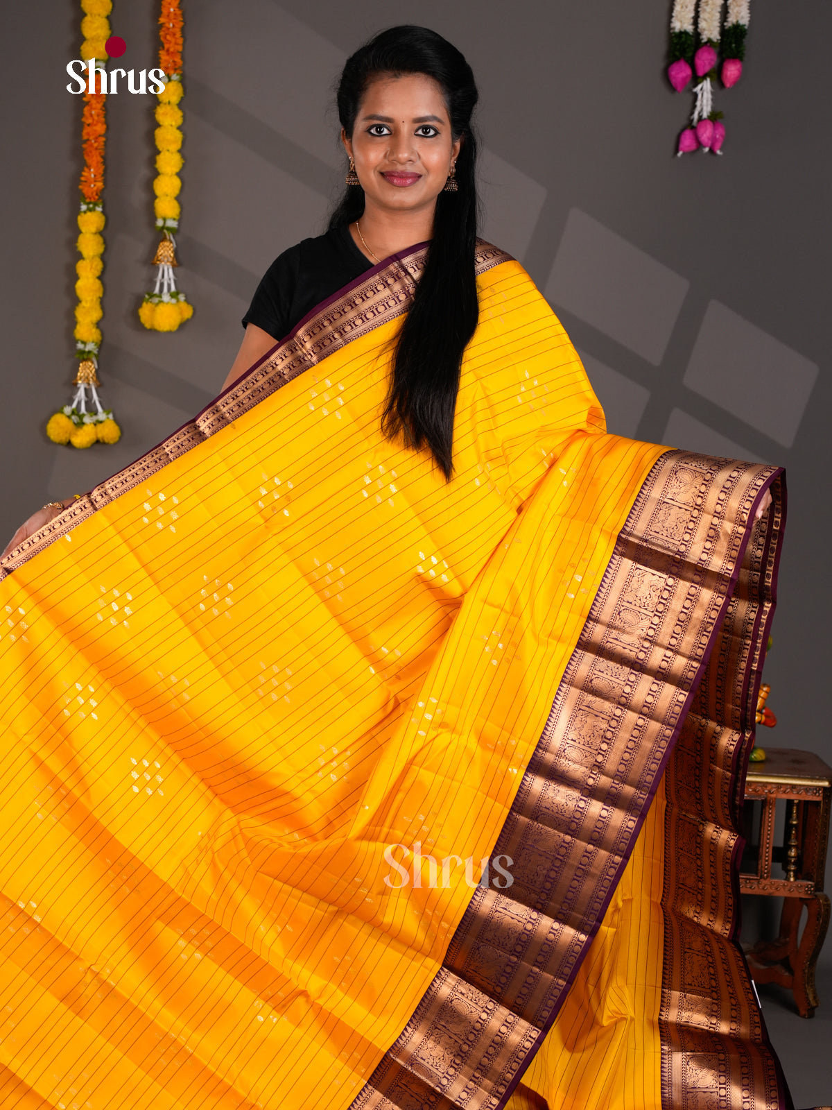 Kanchipuram silk Saree - EBS18432 - Shop on Shrus.com