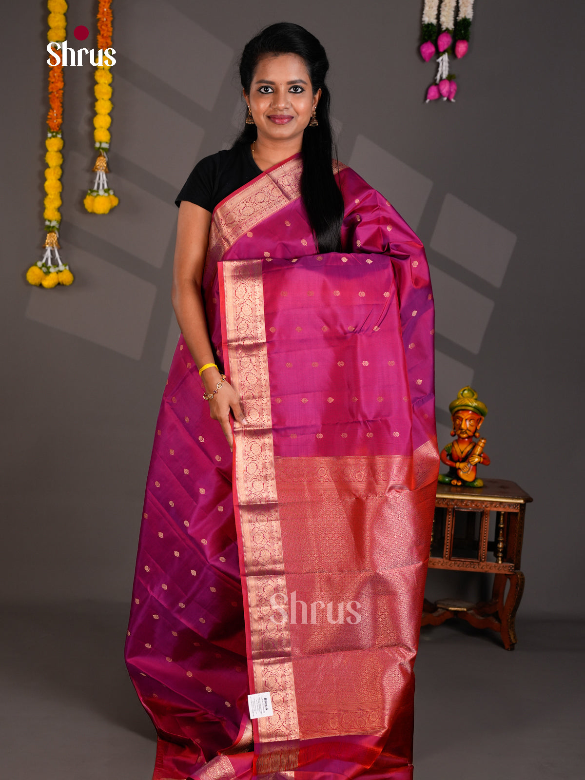 Kanchipuram silk Saree - EBS18437 - Shop on Shrus.com