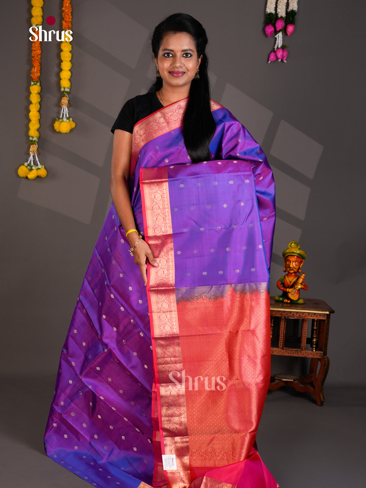 Kanchipuram silk Saree - EBS18439 - Shop on Shrus.com