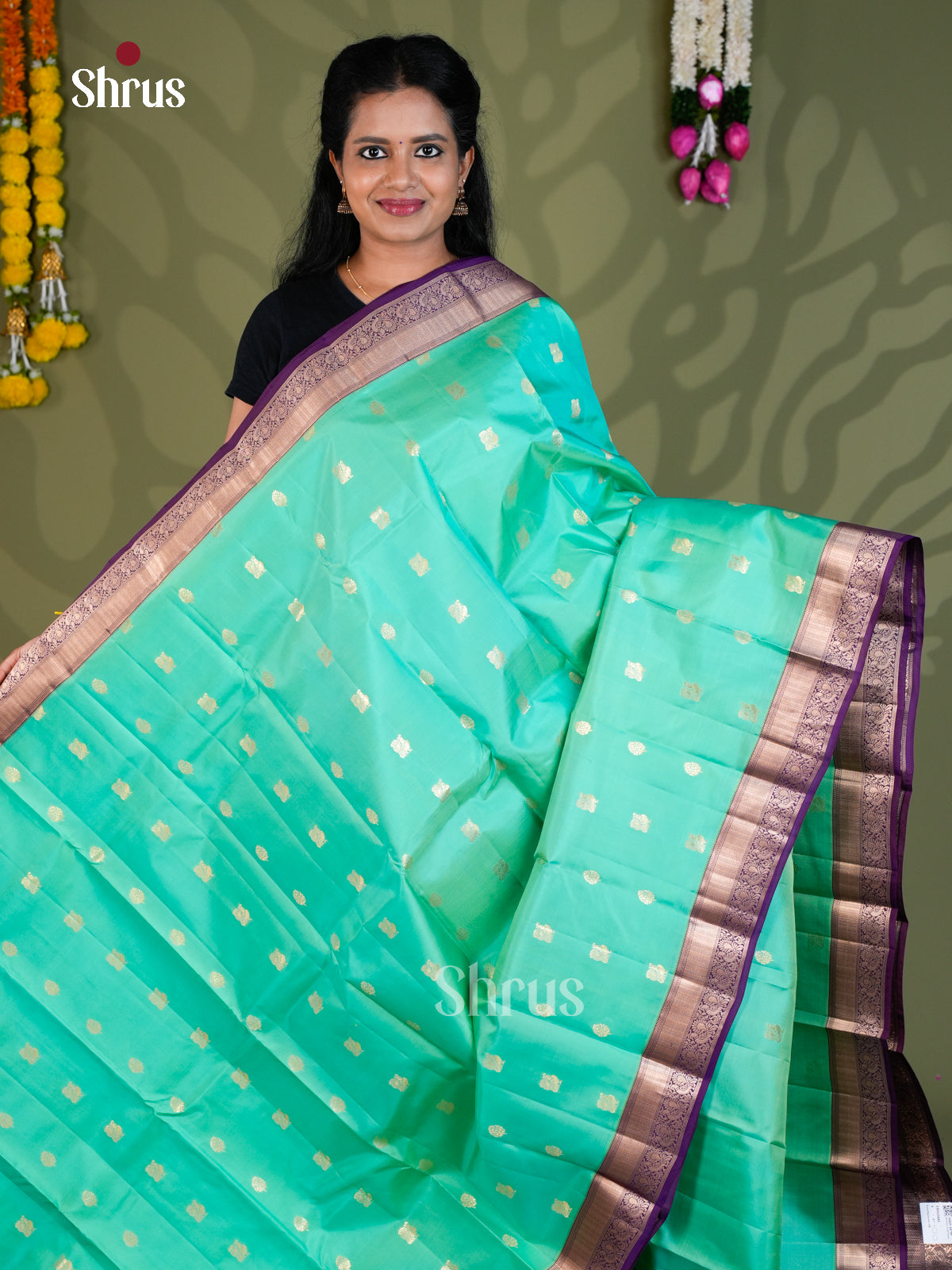 Kanchipuram silk Saree - EBS18441 - Shop on Shrus.com