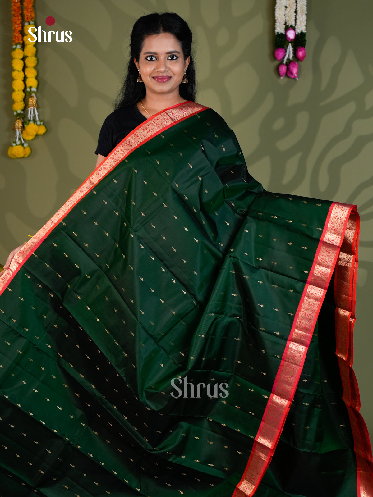 Kanchipuram silk Saree - EBS18443 - Shop on Shrus.com