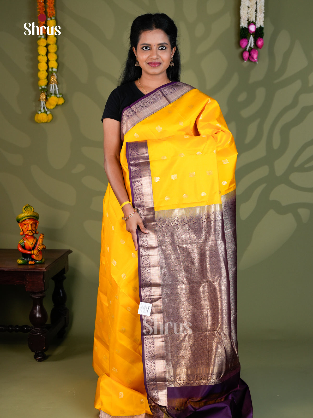 Kanchipuram silk Saree - EBS18446 - Shop on Shrus.com