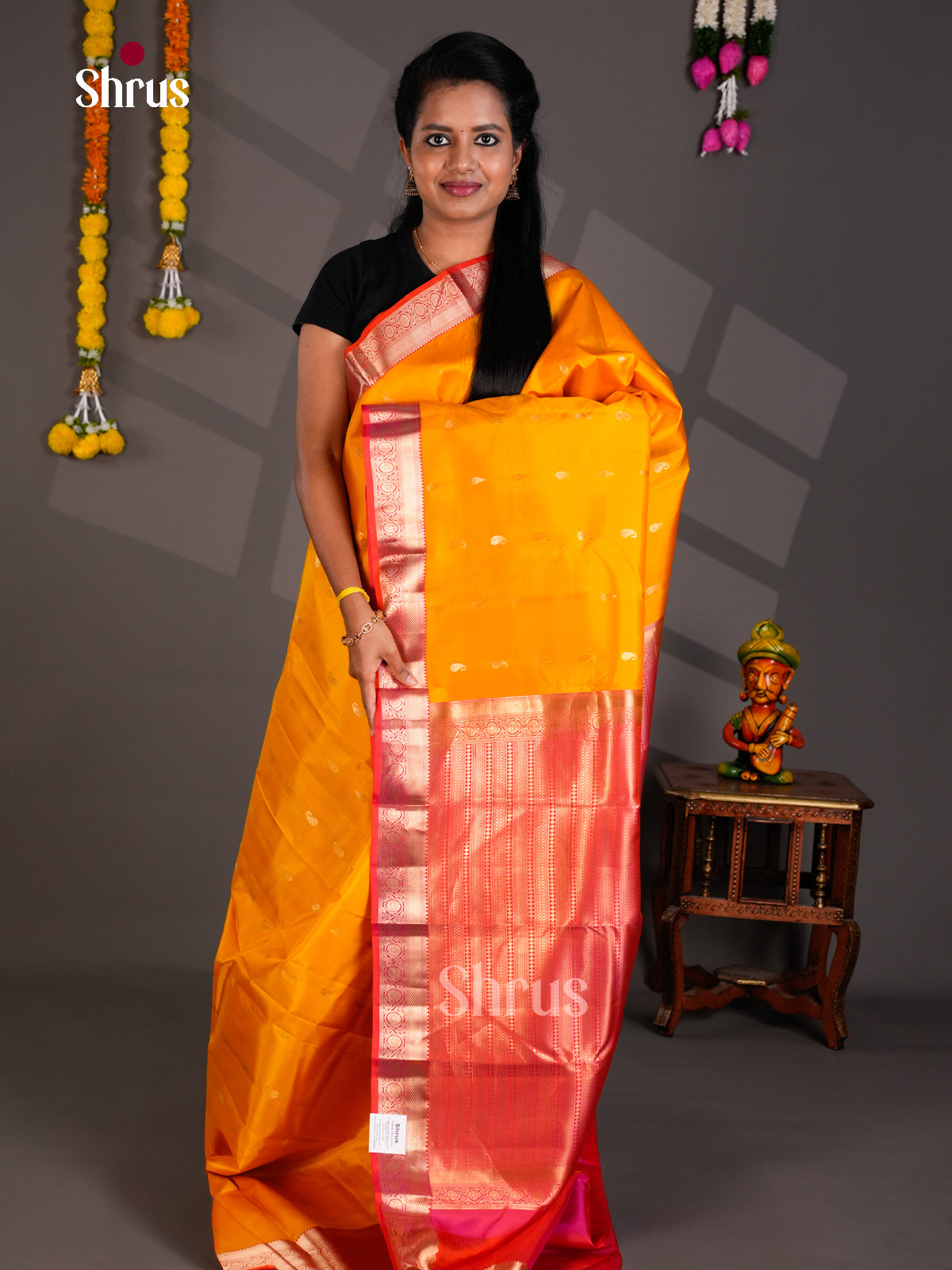 Kanchipuram silk Saree - EBS18449 - Shop on Shrus.com