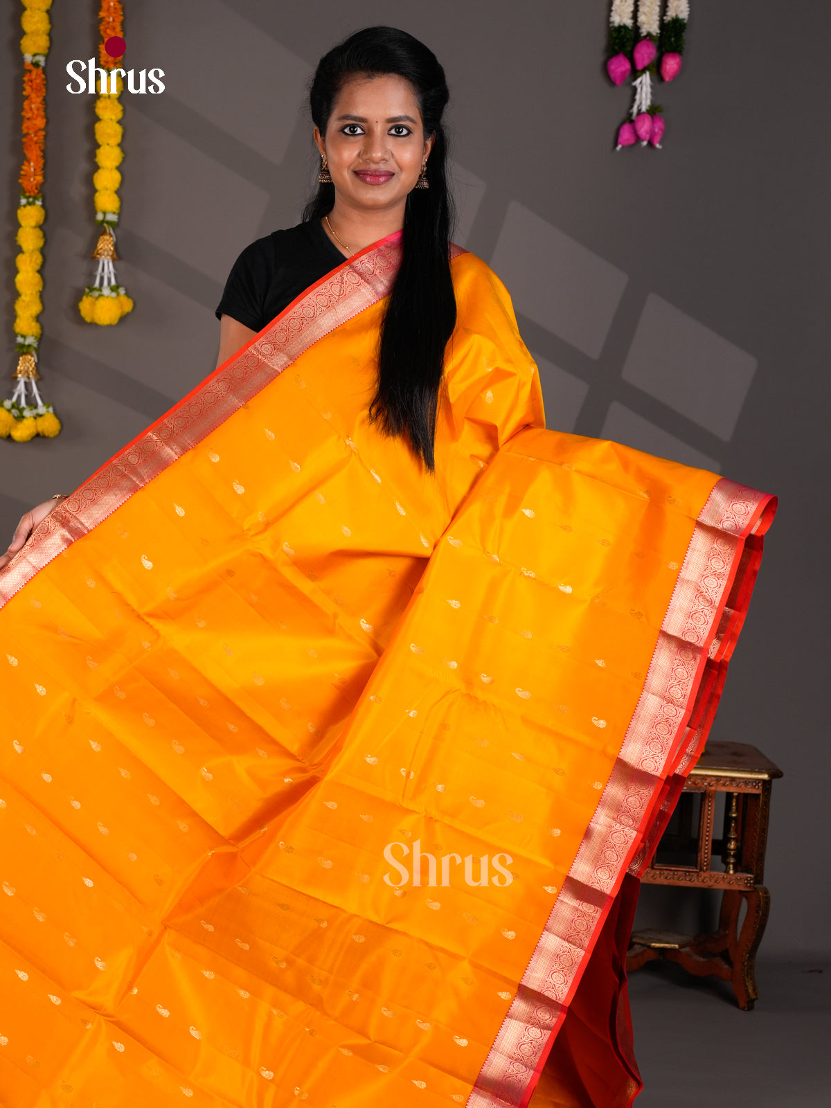 Kanchipuram silk Saree - EBS18449 - Shop on Shrus.com