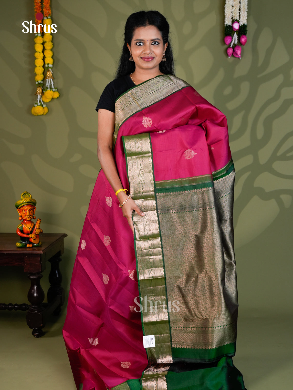 Kanchipuram silk Saree - EBS18451 - Shop on Shrus.com