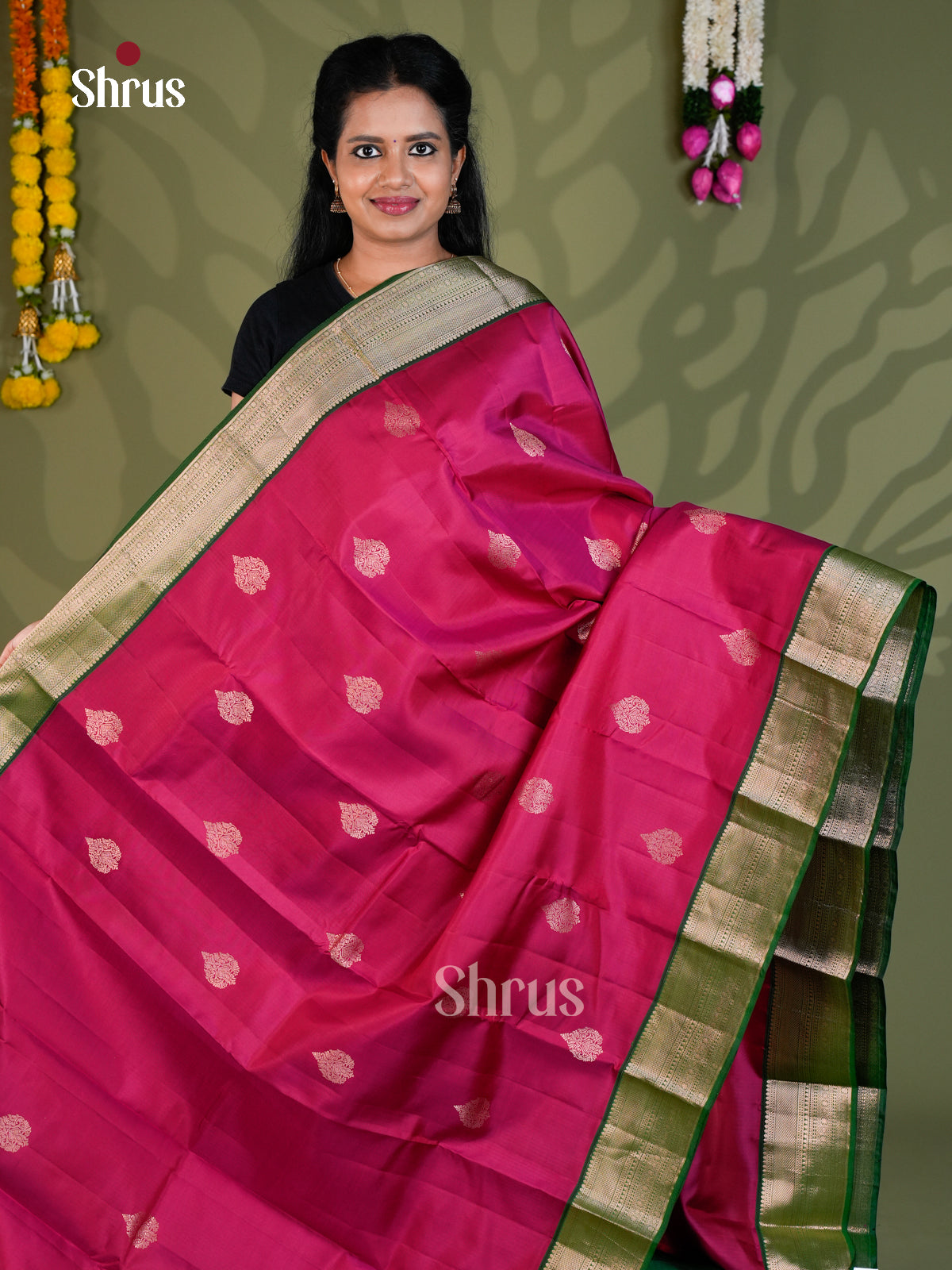 Kanchipuram silk Saree - EBS18451 - Shop on Shrus.com