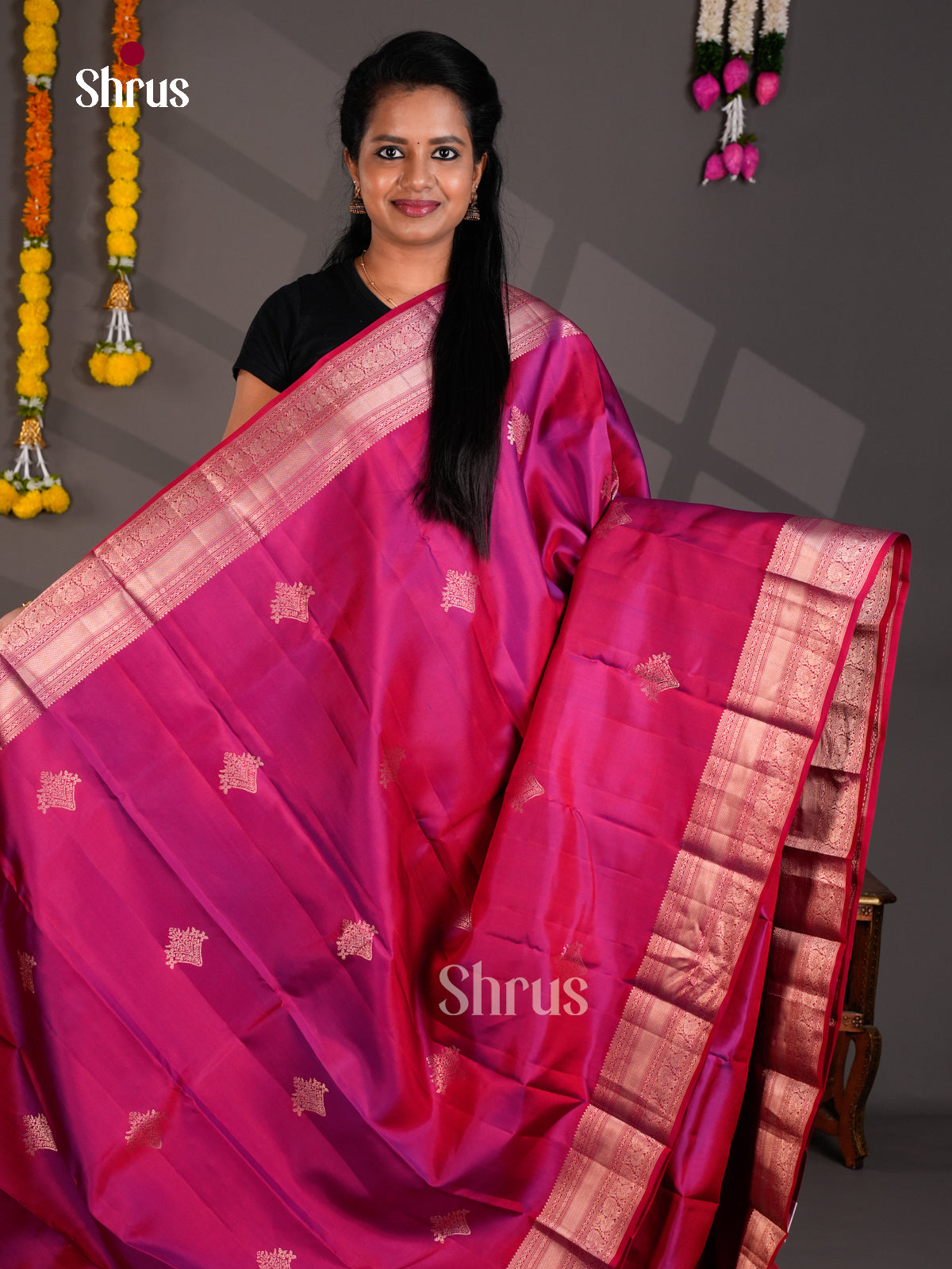Kanchipuram silk Saree - EBS18454 - Shop on Shrus.com