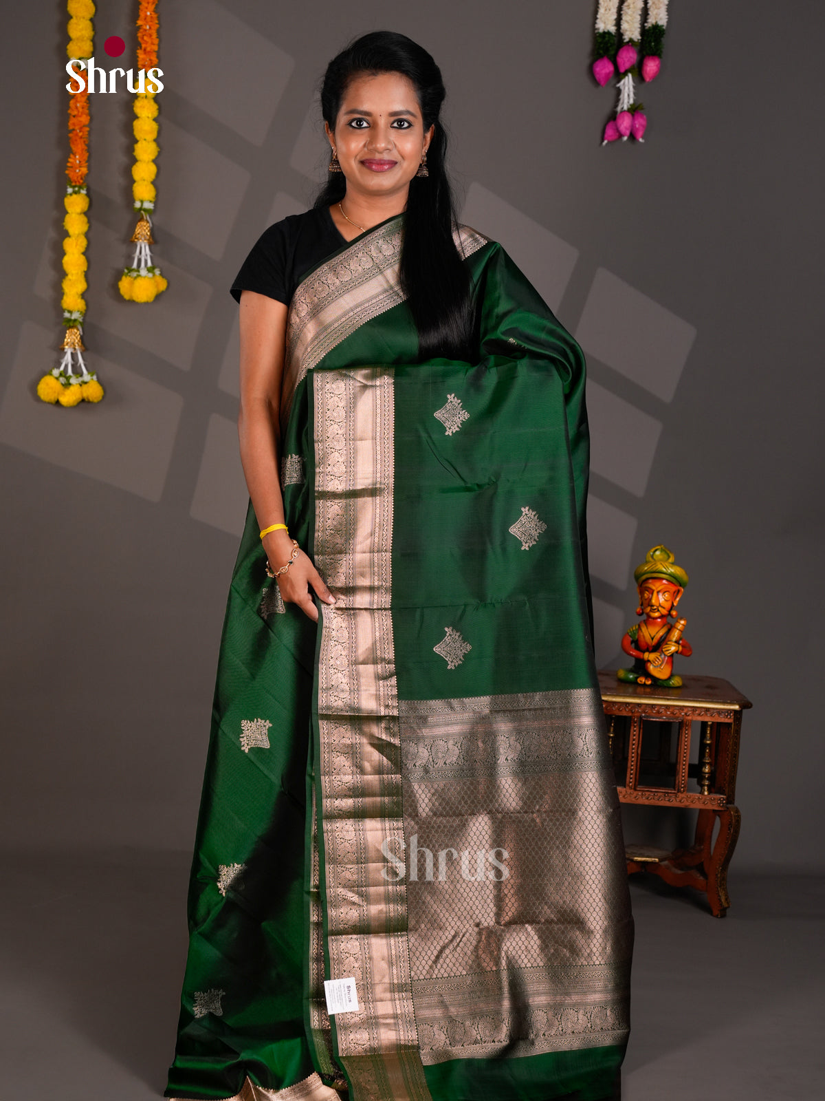 Kanchipuram silk Saree - EBS18459 - Shop on Shrus.com