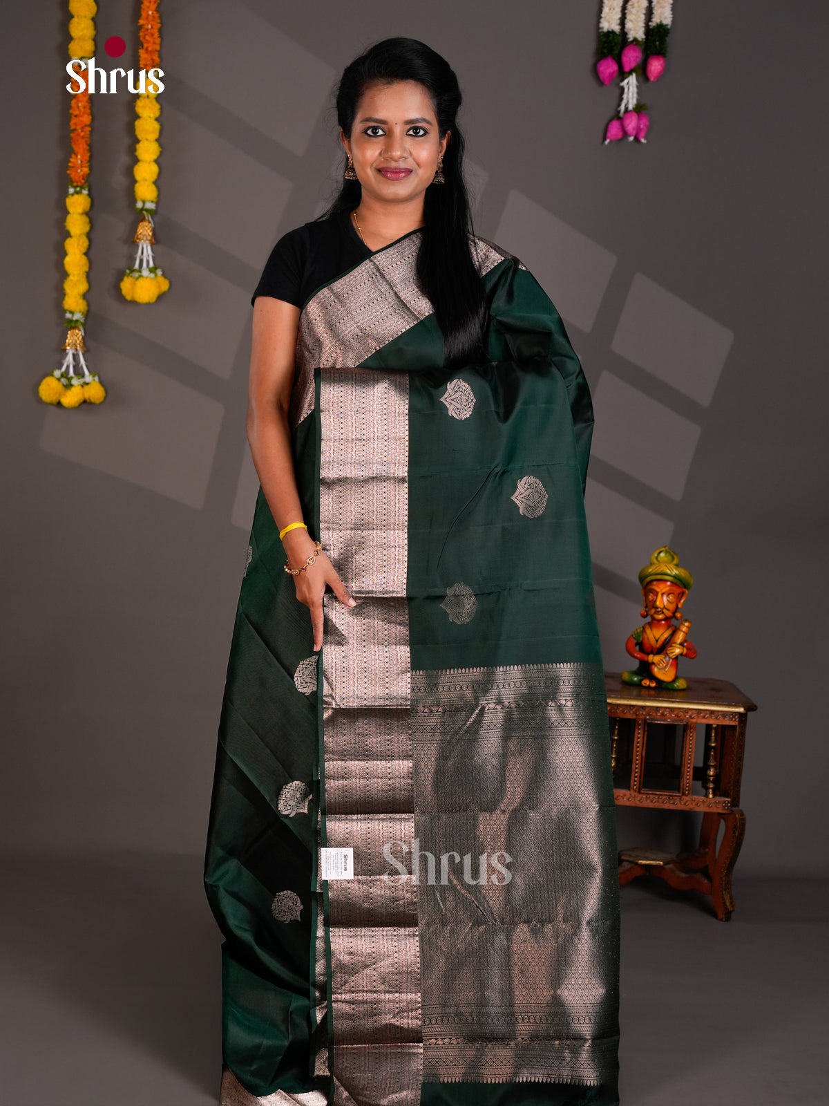 Kanchipuram silk Saree - EBS18460 - Shop on Shrus.com
