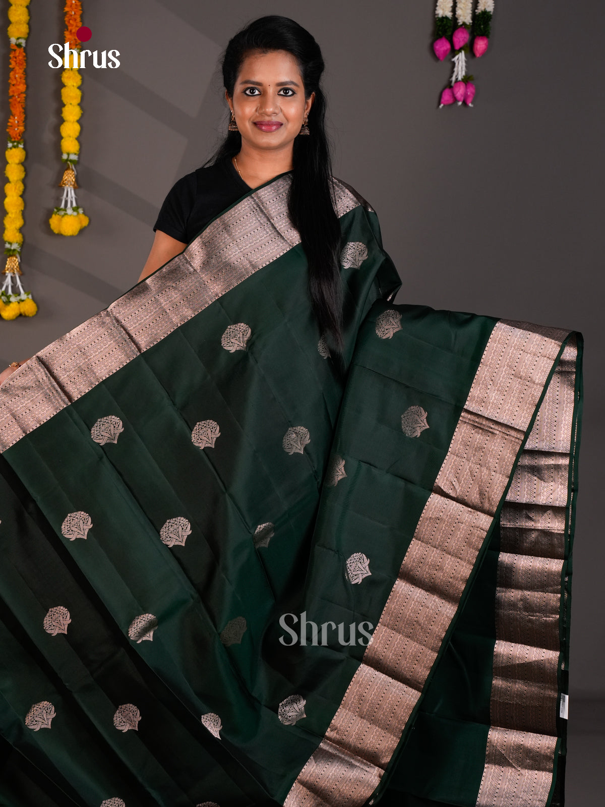 Kanchipuram silk Saree - EBS18460 - Shop on Shrus.com
