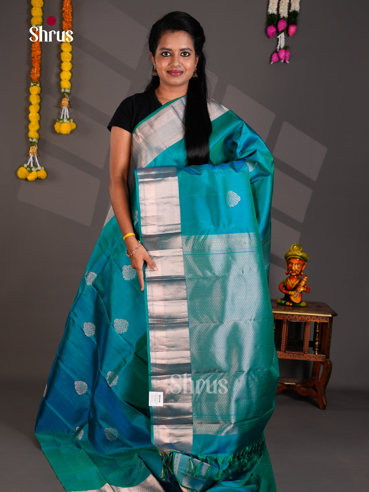 Kanchipuram silk Saree - EBS18464 - Shop on Shrus.com