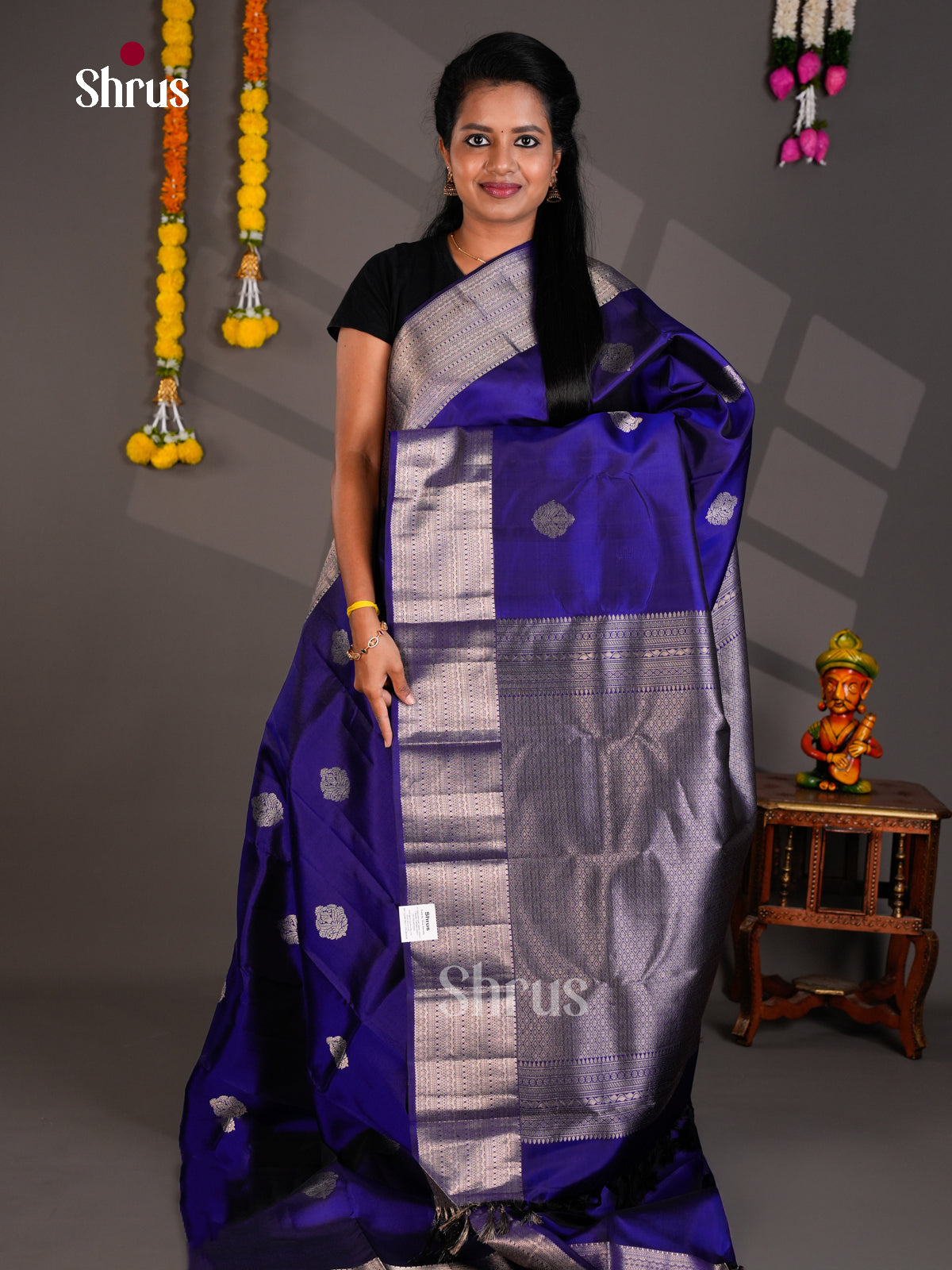 Kanchipuram silk Saree - EBS18468 - Shop on Shrus.com