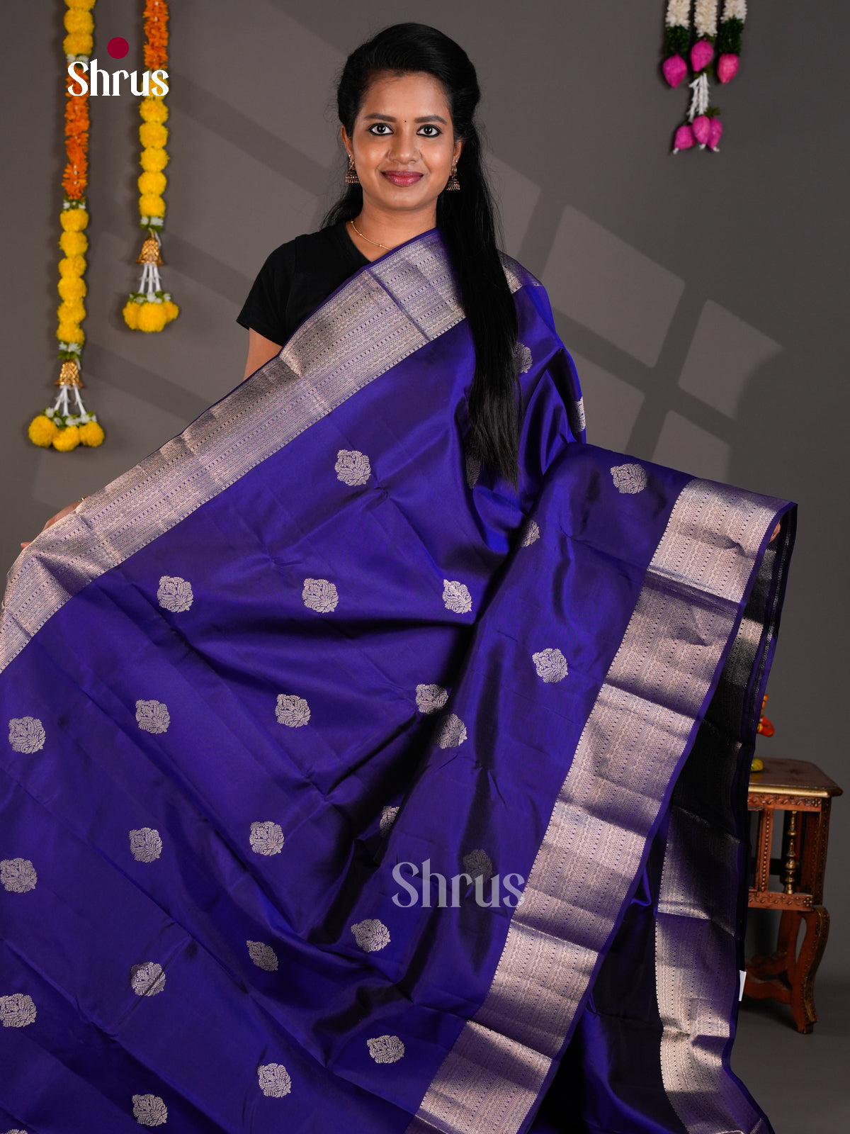 Kanchipuram silk Saree - EBS18468 - Shop on Shrus.com