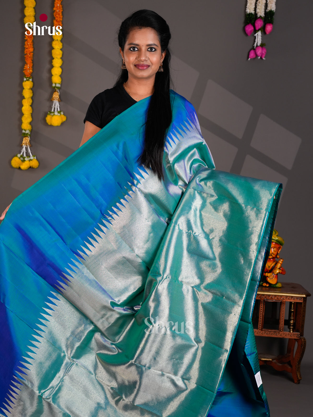 Kanchipuram silk Saree - EBS18471 - Shop on Shrus.com