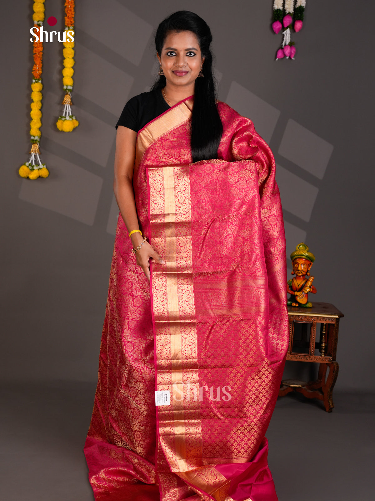 Kanchipuram silk Saree - EBS18476 - Shop on Shrus.com