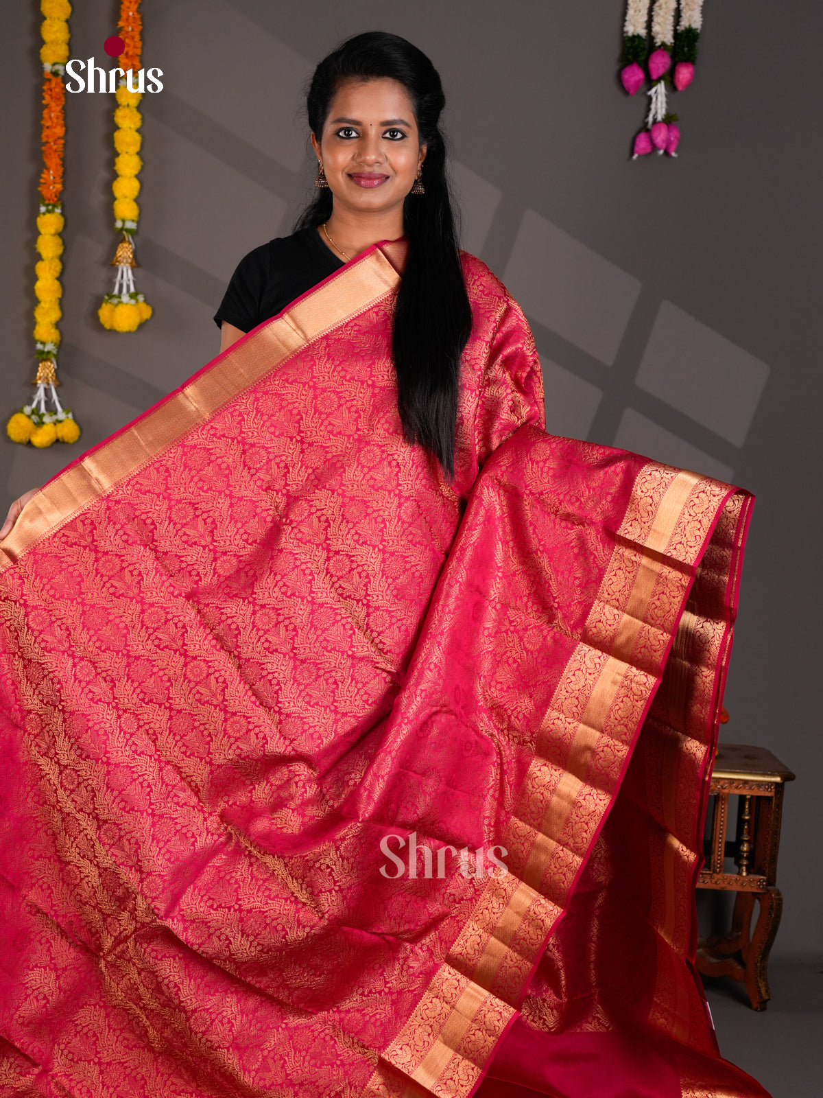 Kanchipuram silk Saree - EBS18476 - Shop on Shrus.com