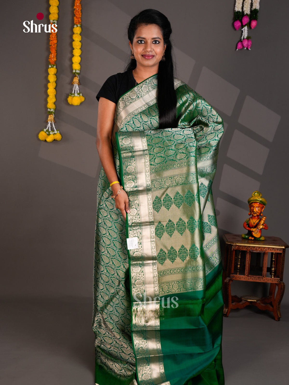 Kanchipuram silk Saree - EBS18479 - Shop on Shrus.com
