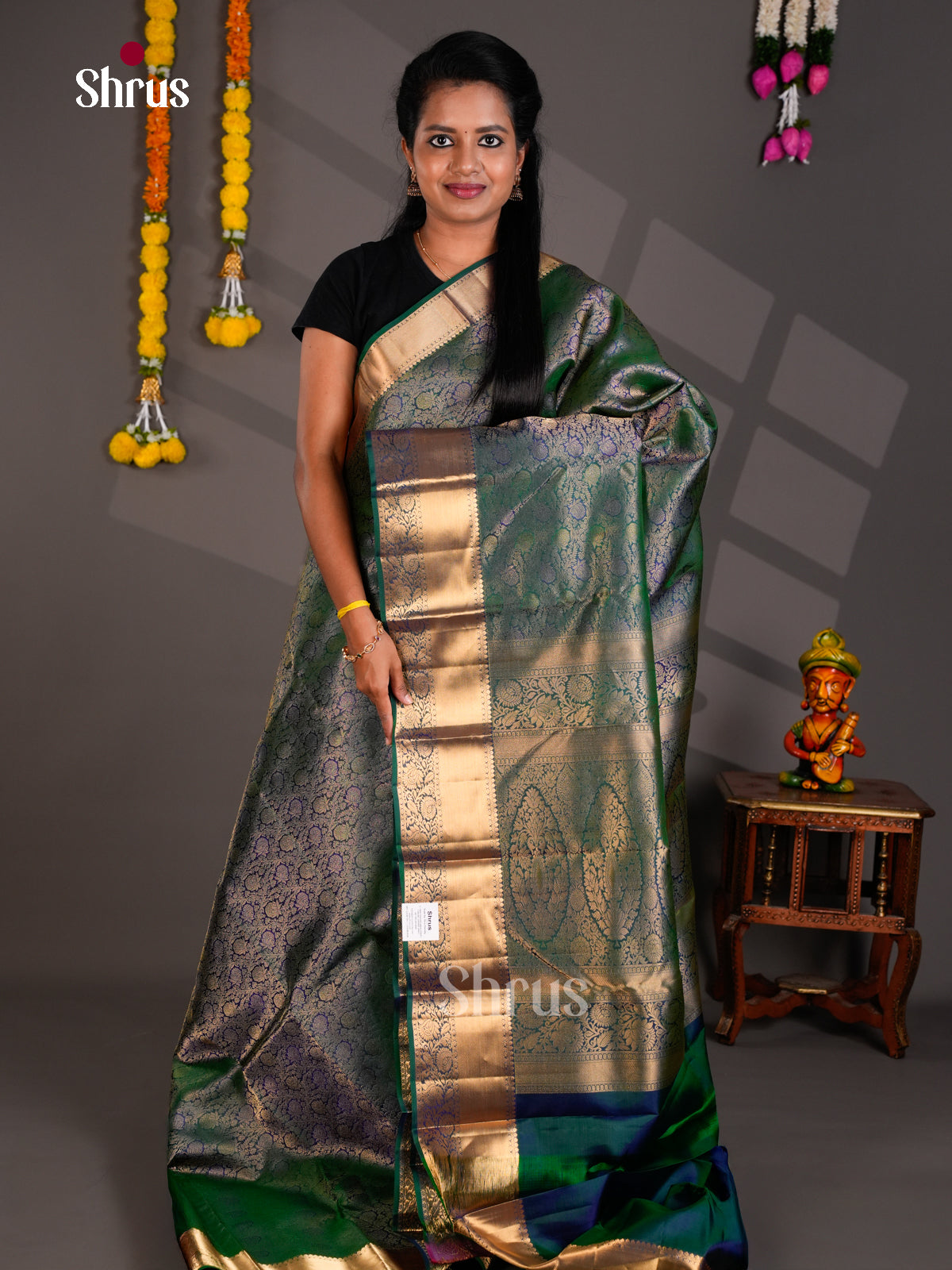 Kanchipuram silk Saree - EBS18485 - Shop on Shrus.com