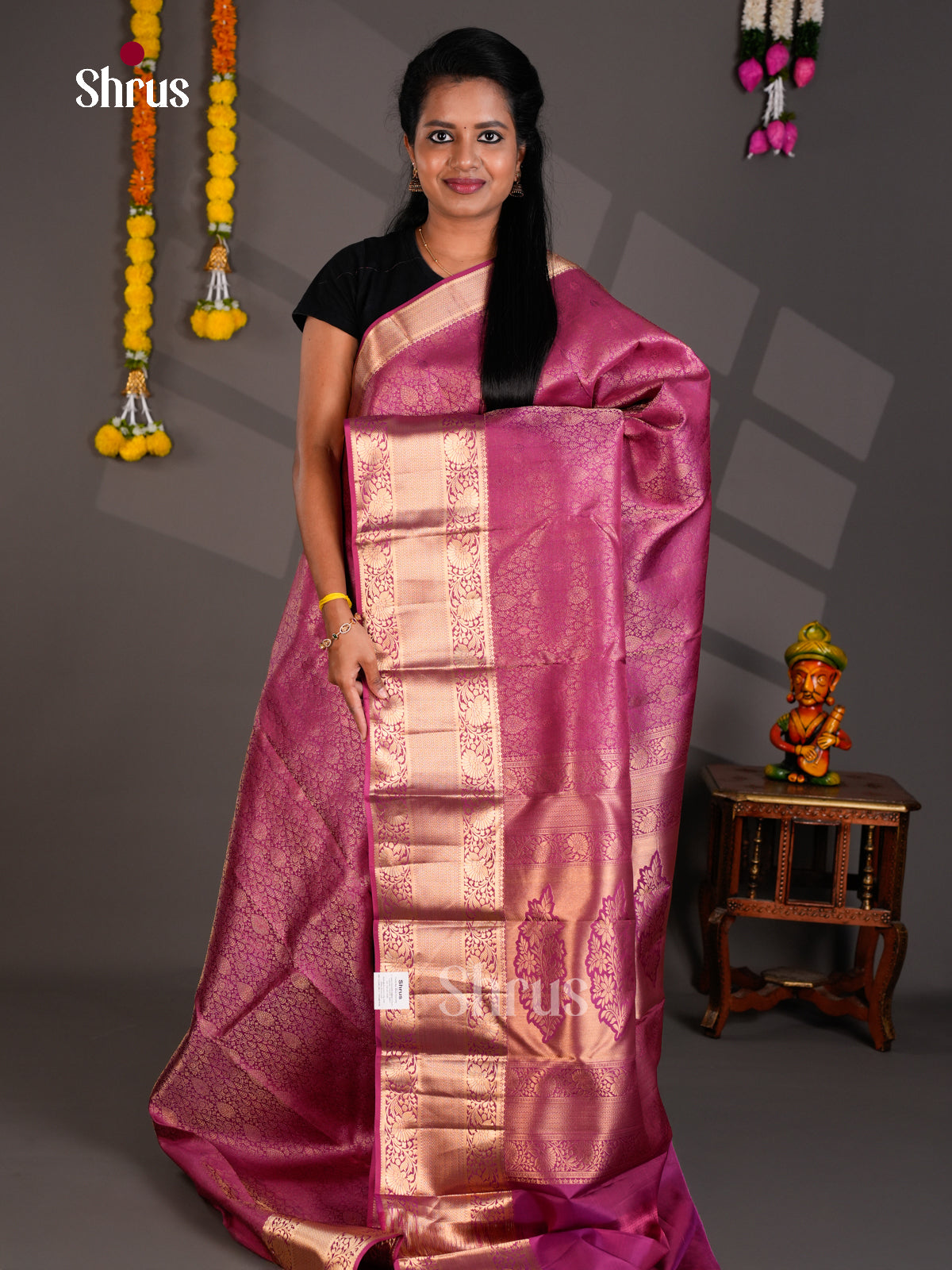 Kanchipuram silk Saree - EBS18486 - Shop on Shrus.com
