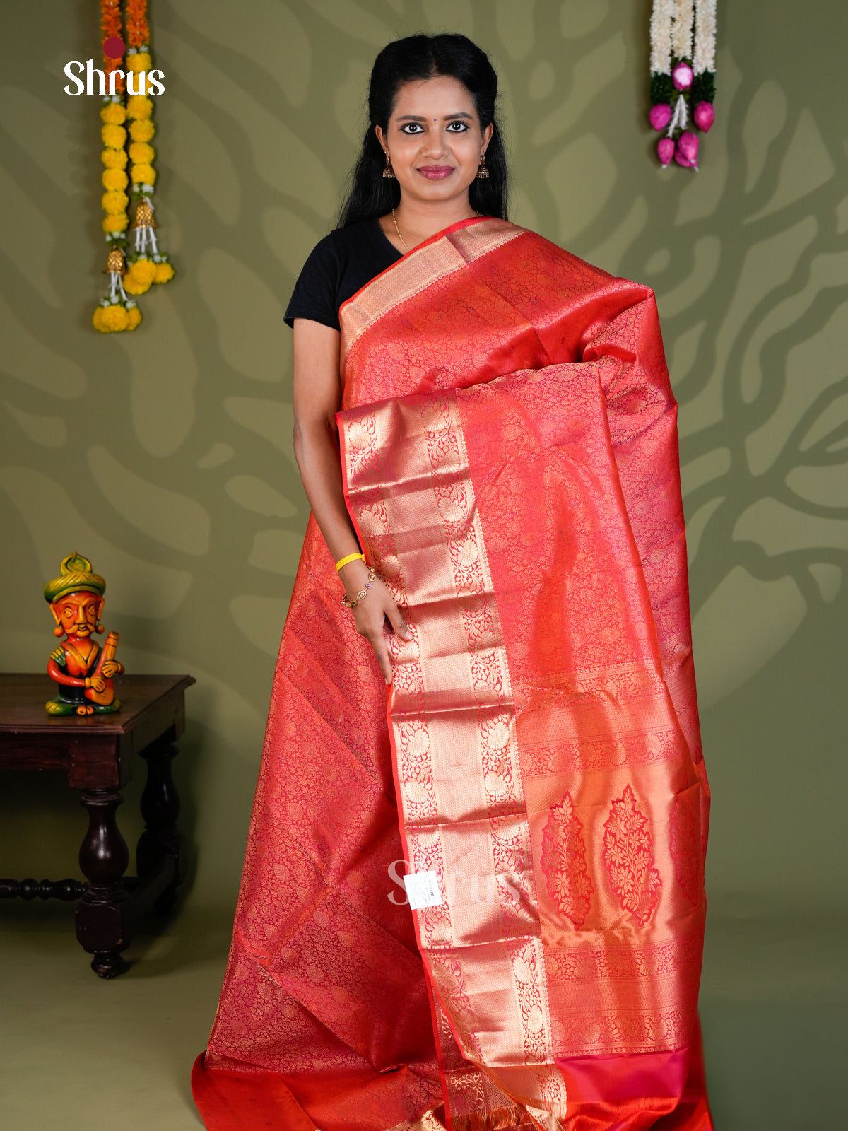 Kanchipuram silk Saree - EBS18487 - Shop on Shrus.com