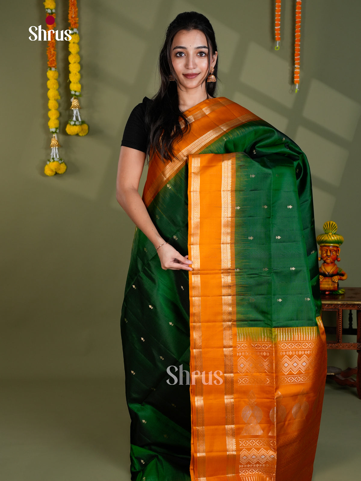 EBS18501 - Soft Silk Saree - Shop on Shrus.com