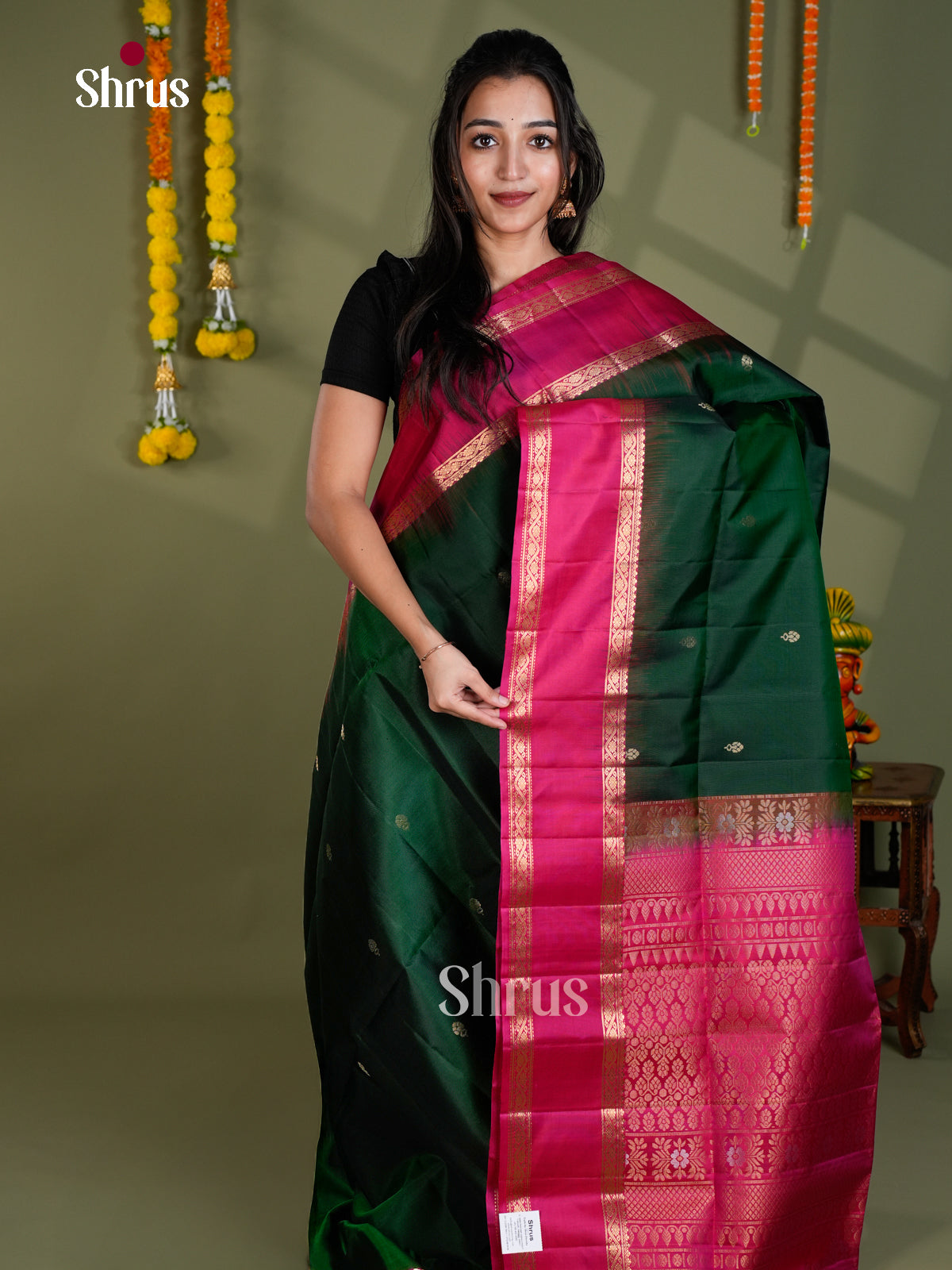 EBS18502 - Soft Silk Saree - Shop on Shrus.com
